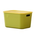 thumbnail image 1 of bestolf Storage Box with Handle And Lid Organizer Space Saving Stackable Container for Kitchen Bedroom Dormitory (Green M), 1 of 8