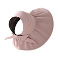 thumbnail image 1 of bestolf Summer Hat Wide Brim UV Protection Lightweight Vinyl Empty Top Sun Hat Face Shaping Sunshade Hat Sun Protection Headwear, 1 of 8