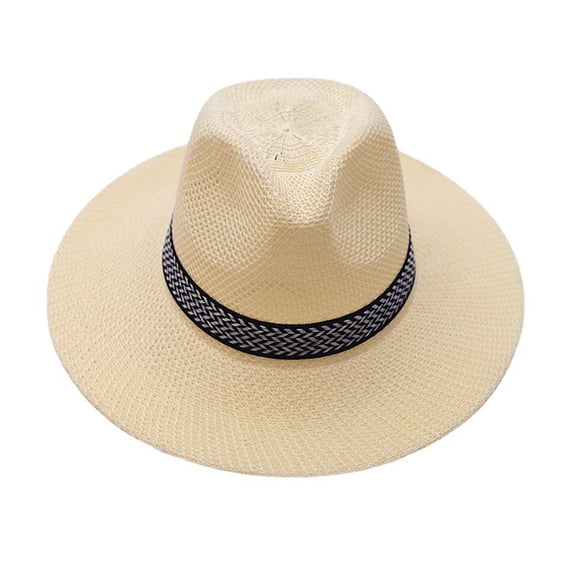 bestolf Sun Hat with Wide Brim Retro Hat Sun Protection Mesh Design Foldable Hat for Fishing (Beige )