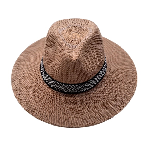 bestolf Sun Hat with Wide Brim Retro Hat Sun Protection Mesh Design Foldable Hat for Fishing (Khaki )