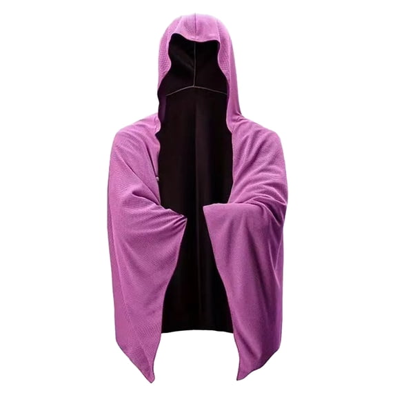 bestolf Sun Protection Poncho Hooded Cooling Cape UV Protection Lightweight Foldable Beach Cover Windproof Sun-proof Cloak (Rose Red )