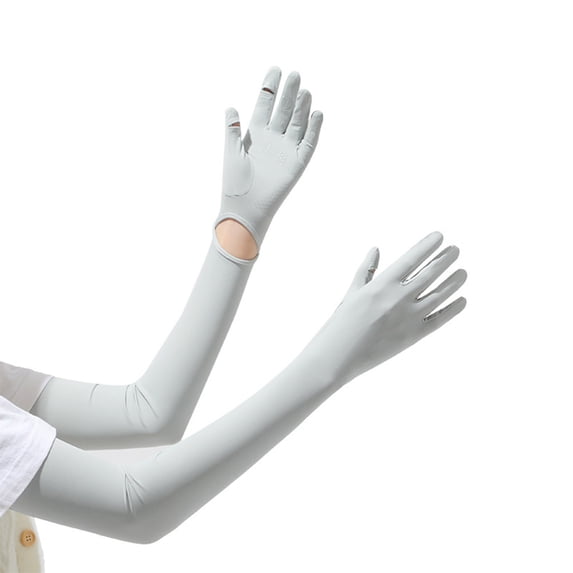bestolf UV Protection Gloves, Full Finger Sun Protection Gloves, Cooling Arm Sleeves, Palm, Ultra Thin Summer Gloves for Women Driving Cycling Hiking
