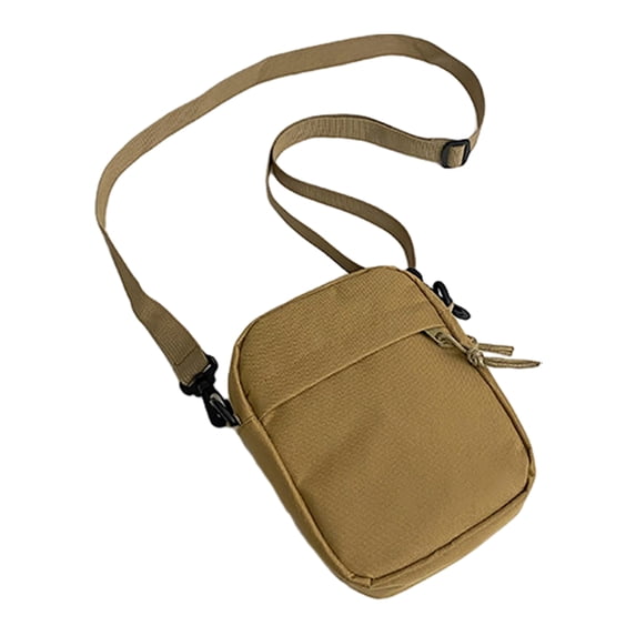 bestolf Unisex Crossbody Sling Bag Oxford Fabric Shoulder Bag Small Crossbody Bag with Adjustable Strap for Men Women Daily Commute Street (Khaki )