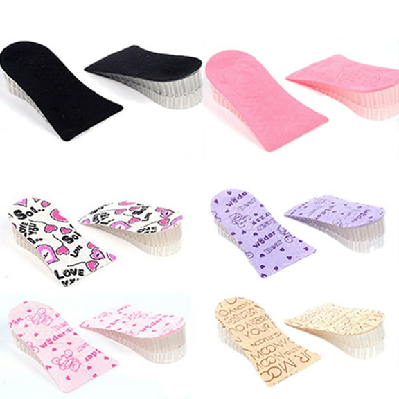 bestolf Unisex Silicone Lift Height Increase Double Layers Shoe Insoles Heel Insert Pad