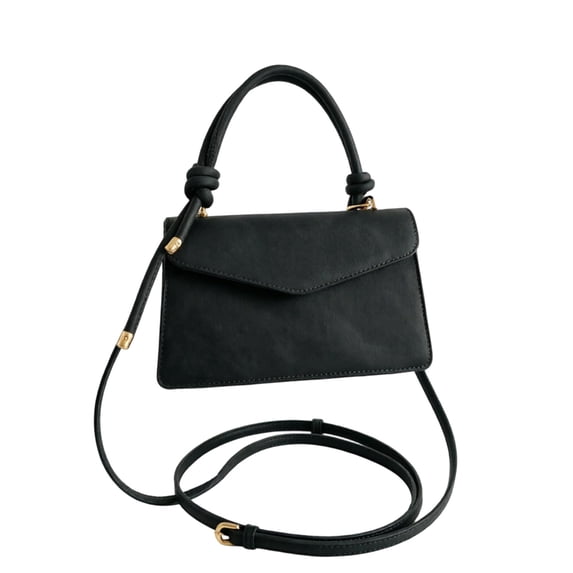 bestolf Women Crossbody Handbag Small Tote Shoulder Bag with Top Handle Detachable Strap Crossbody Purse for Dating Party (Black )
