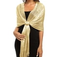 thumbnail image 1 of bestolf Women Shawl Sparkling Metallic Lightweight Scarf Wrap with Tassel Free Buckle Shimmering Finish Evening Wedding Formal Dress Stole, 1 of 7