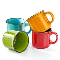 bestone Coffee Mugs Set of 4，16 oz Large Coffee Mugs Set of 4, Ceramic Mugs with Handles,Coffee,Salad,Noodles etc Coffee Mugs, Microwave & Dishwasher safe，Multi-color