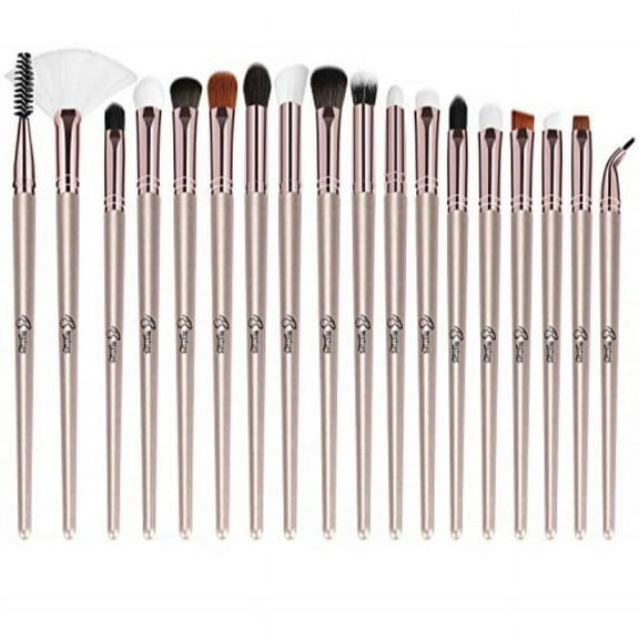 bestope eye makeup brushes set, 18 pieces professional cosmetic brushes includes eye shadow eyebrow eyelash eyeliners brushes eye liners fan brushes, with tapered handles for women girls
