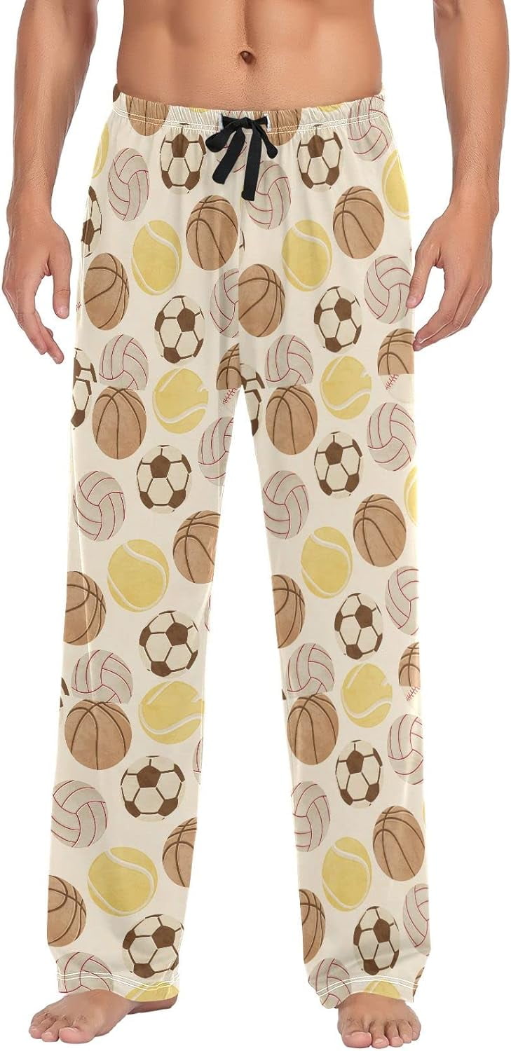 bestwell Basketball Football Baseball Pajama Pants Mens Lounge Pants