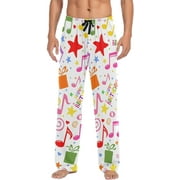 bestwell Birthday Music Notes Pajama Pants For Men, Men's Separate Bottoms, Lounge Pants91