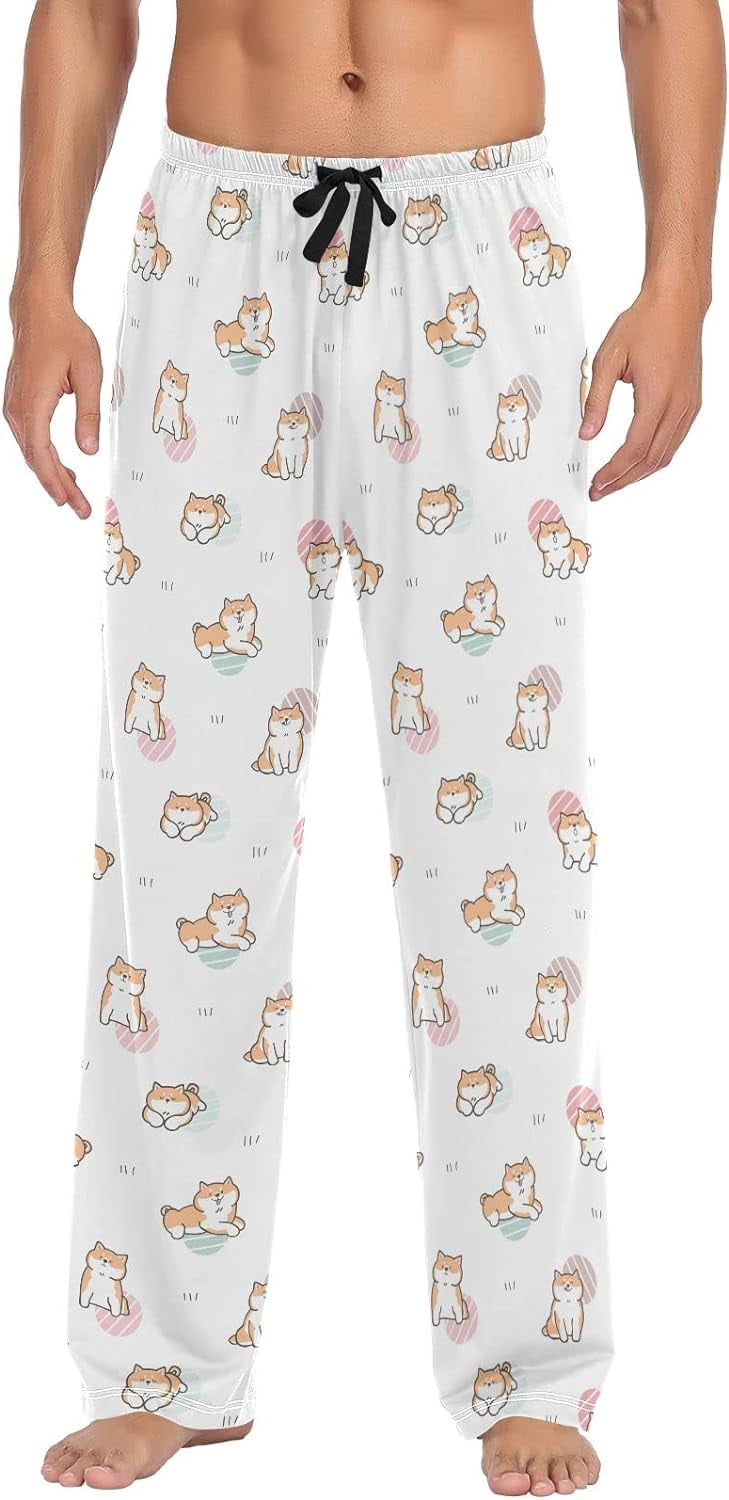 bestwell Cute Cartoon Dog Mens Pajama and Soft Men