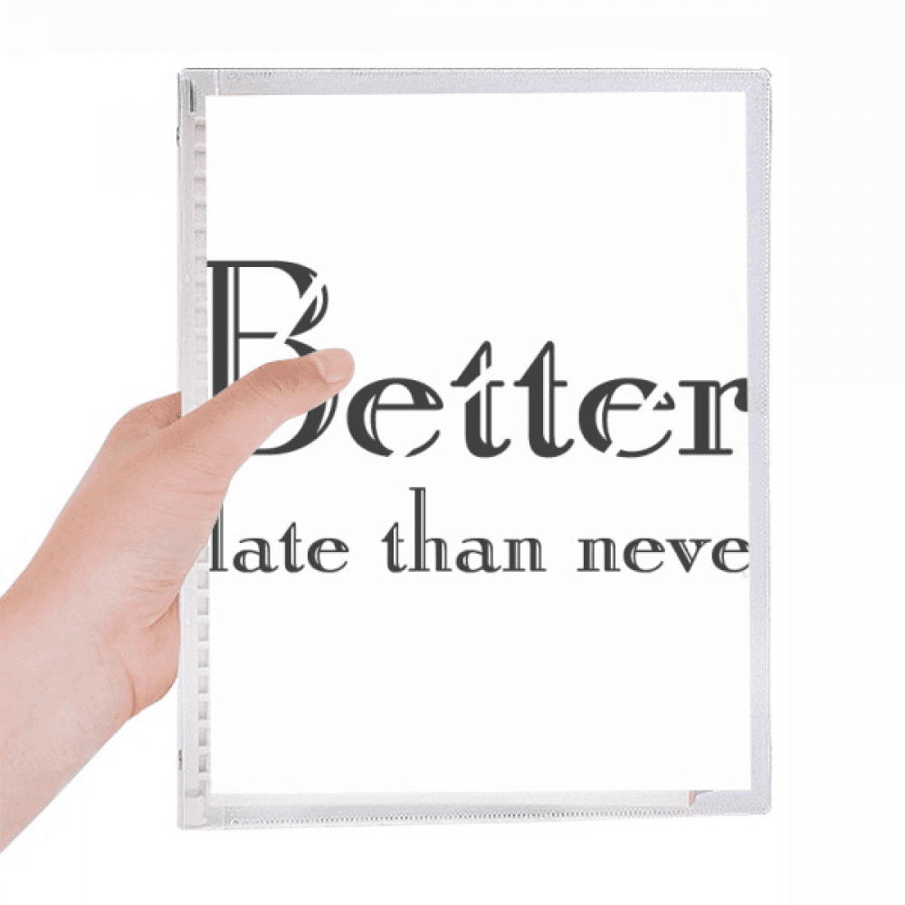 better late than never notebook loose diary refillable journal statiry
