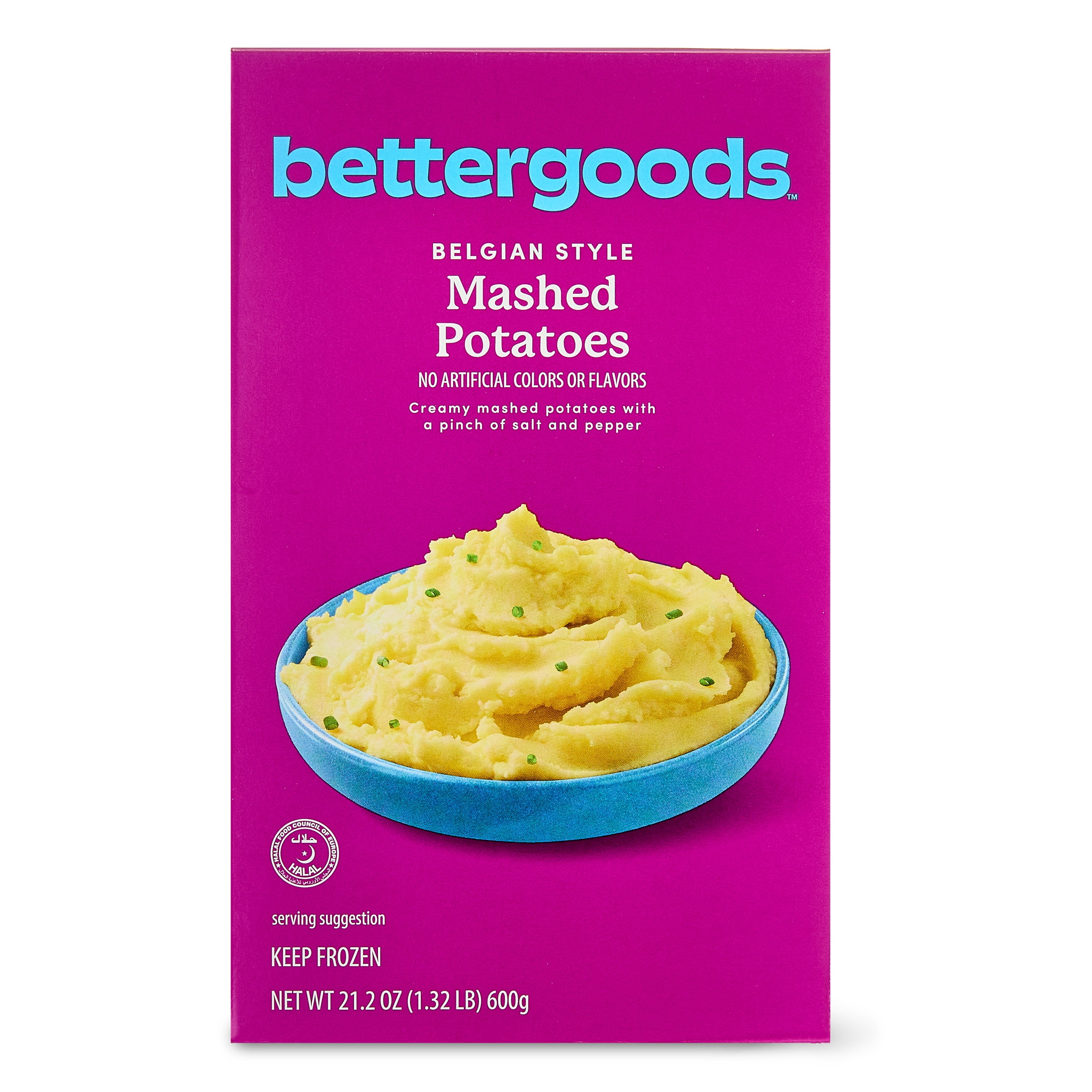 bettergoods Belgian Style Mashed Potatoes, 21.2 oz (Frozen)