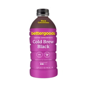 bettergoods Black Cold Brew Coffee Concentrate, Medium Roast, 32 fl oz