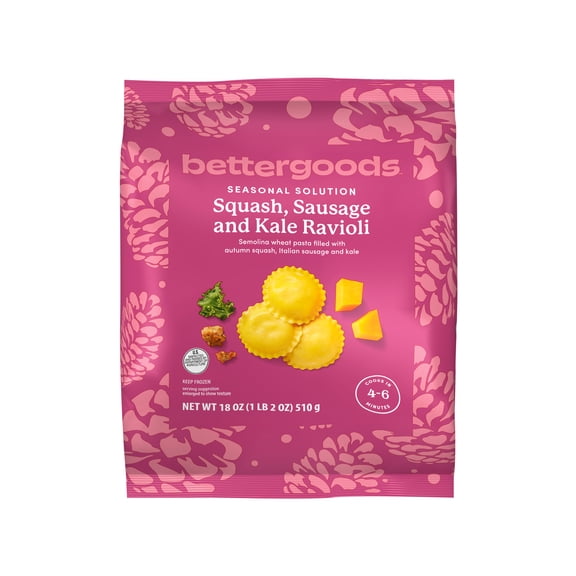 bettergoods Butternut Squash and Sausage Ravioli, 18 oz
