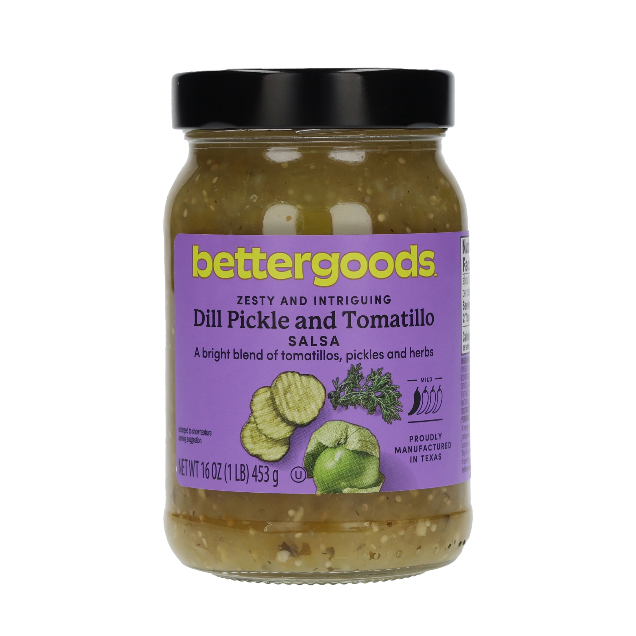 bettergoods Dill Pickle and Tomatillo Salsa, 16 oz
