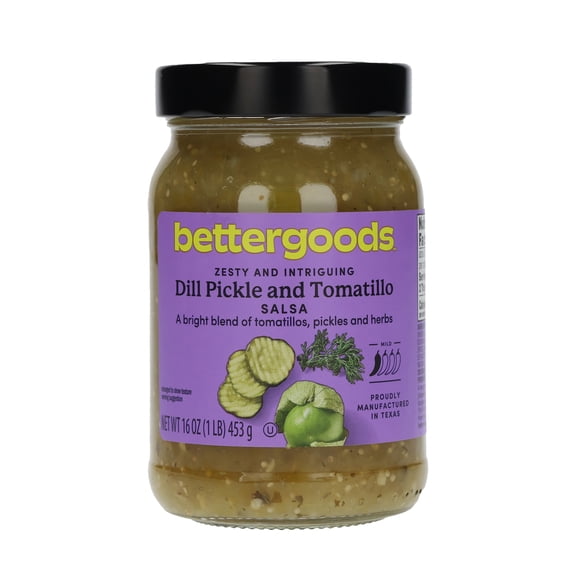 bettergoods Dill Pickle and Tomatillo Salsa, 16 oz
