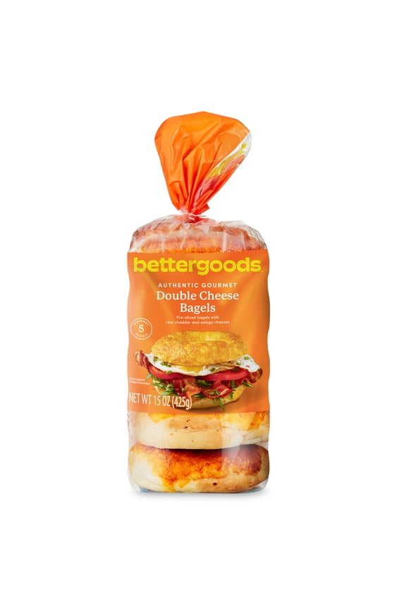 Double Cheese Bagels, 15 oz, 5 Count