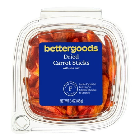 bettergoods Dried Carrot Sticks with Sea Salt, 3 oz