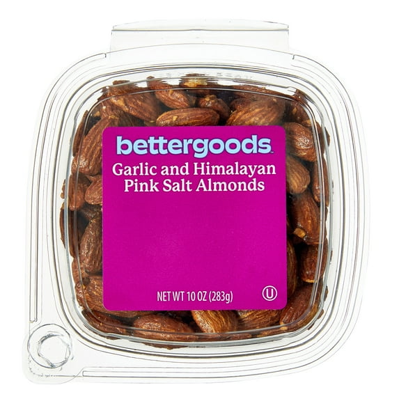 bettergoods Garlic and Himalayan Pink Salt Almonds, 10 oz