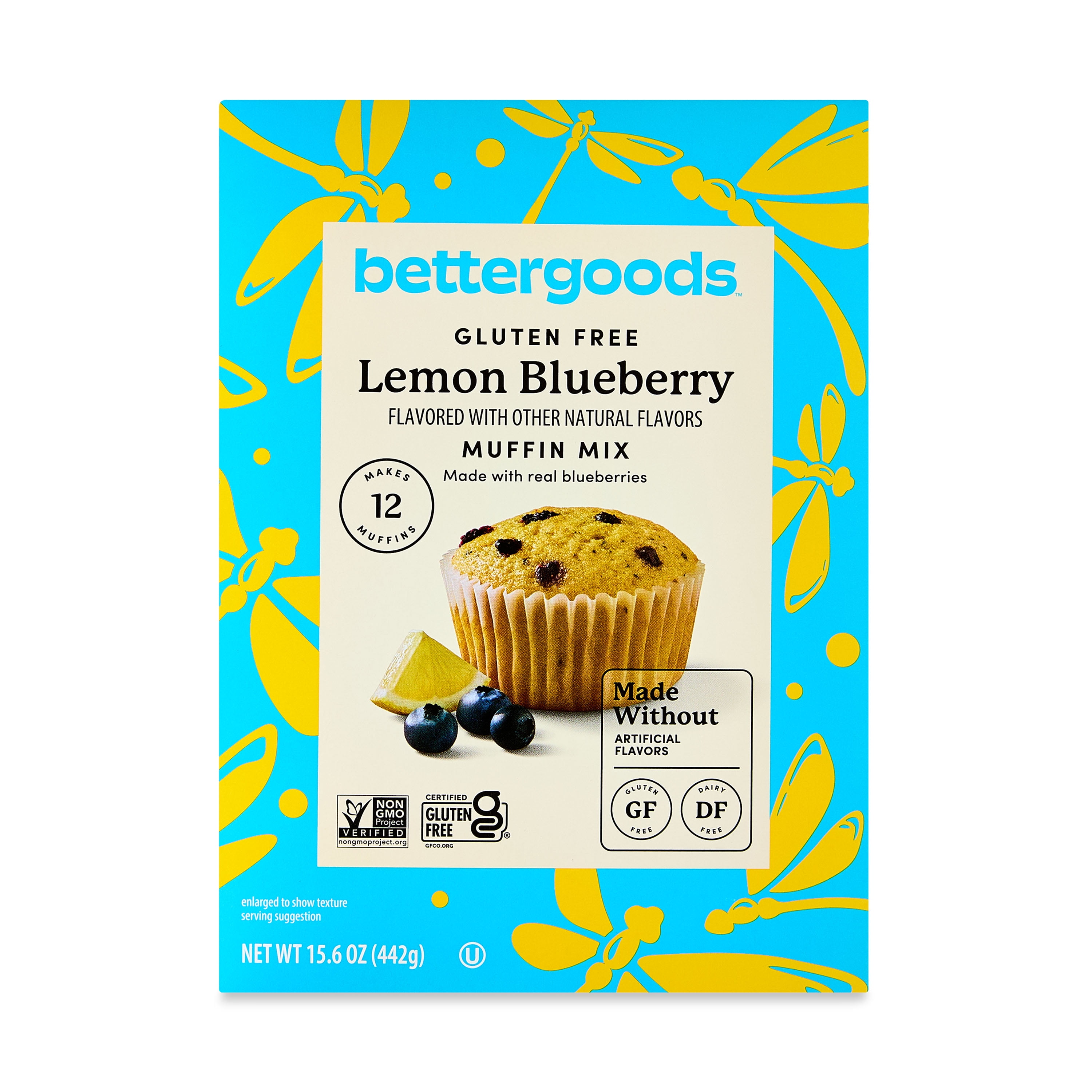 bettergoods Gluten Free Lemon Blueberry Muffin Mix, 15.6 oz