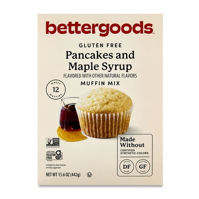 Bettergoods Gluten Free Pancakes and Maple Syrup Muffin Mix, 15.6 oz