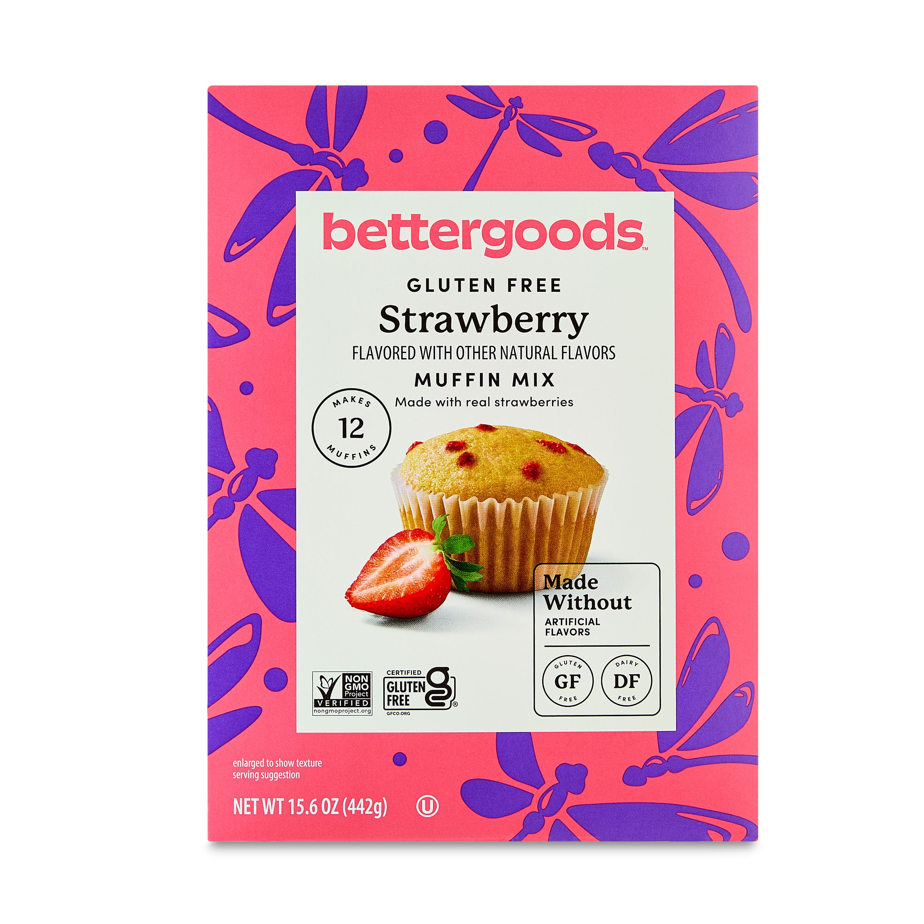 bettergoods Gluten Free Strawberry Muffin Mix, 15.6 oz