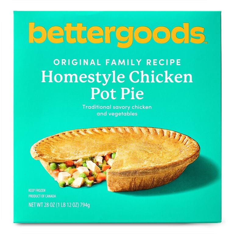 bettergoods Homestyle Chicken Pot Pie 28 oz Frozen with flaky pastry and hearty vegetables - Walmart.com
