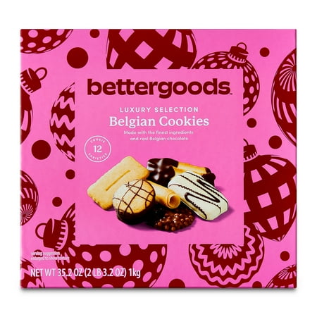 bettergoods Luxury Selection Belgian Cookies, 35.2 oz, 12 Varieties
