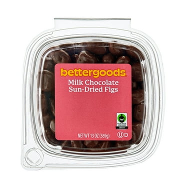 bettergoods Milk Chocolate Sun-Dried Figs, 13 oz Tub