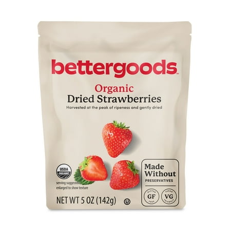 bettergoods Organic Dried Strawberries, 5 oz