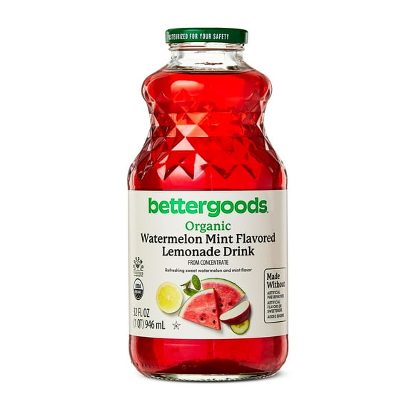 bettergoods Organic Watermelon Mint Lemonade, 32 fl oz