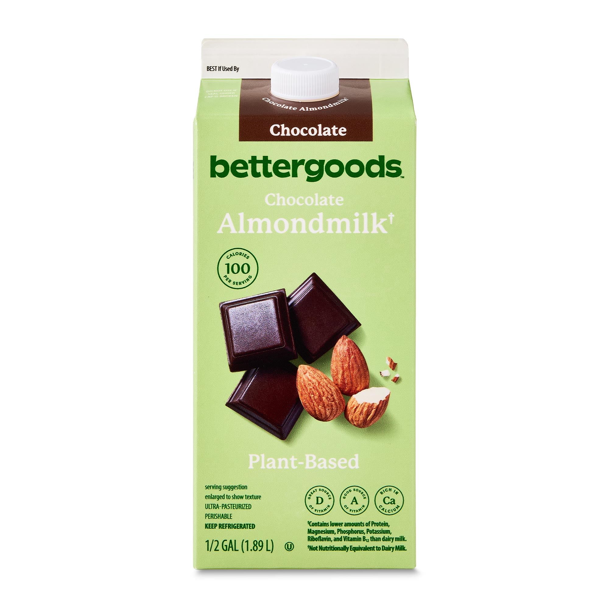 bettergoods Plant-Based Chocolate Almondmilk, Half Gallon