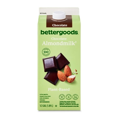 bettergoods Plant-Based Chocolate Almond Milk, Half Gallon