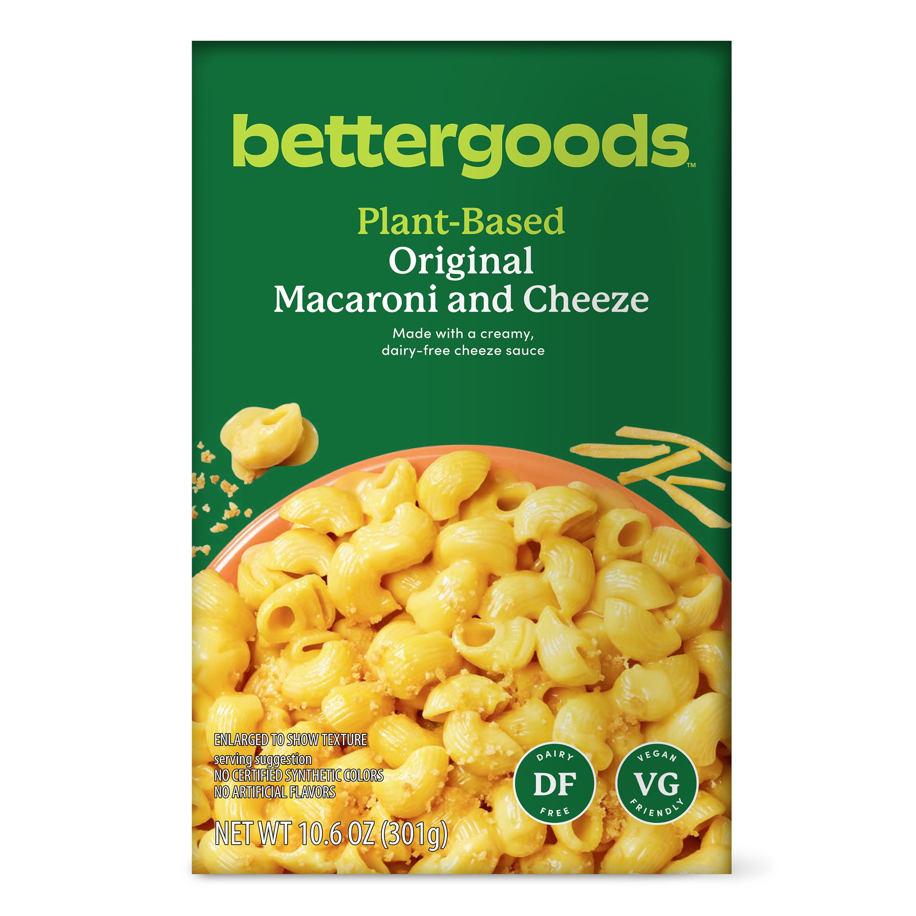 bettergoods Plant-Based Original Macaroni and Cheeze, 10.6 oz Shelf Stable