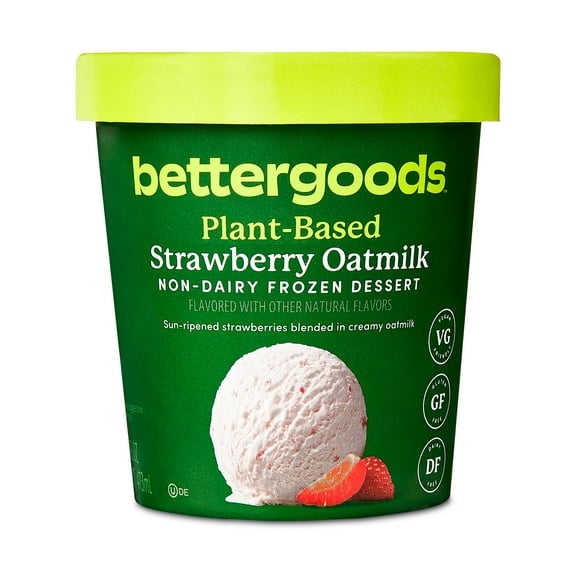 bettergoods Plant-Based Strawberry Oat Milk Non-Dairy Frozen Dessert, 16 fl oz
