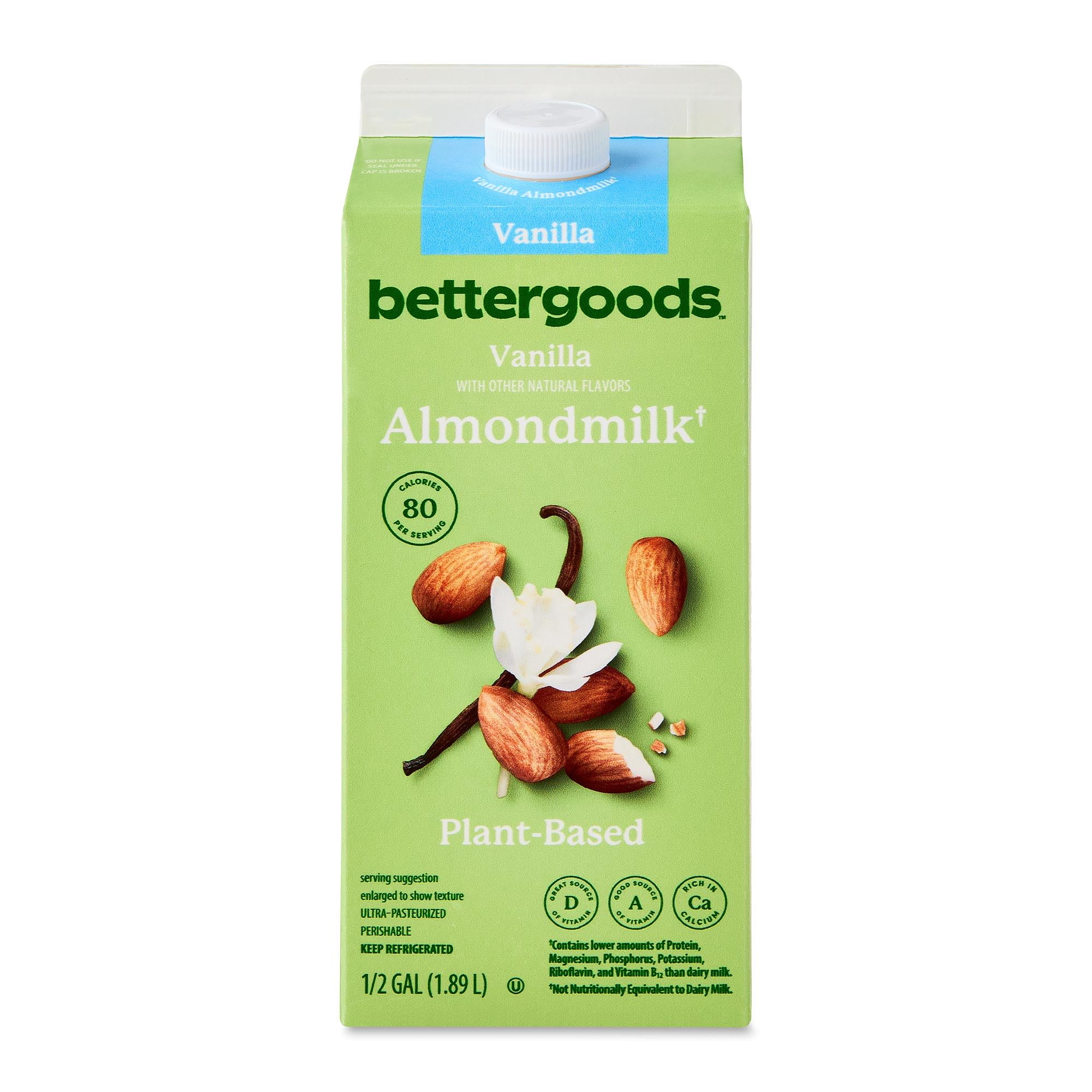 bettergoods Plant-Based Vanilla Almondmilk, Half Gallon