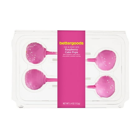 bettergoods Raspberry Cake Pops, 5.4 oz, 4 Count