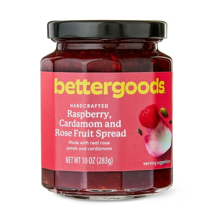 bettergoods Raspberry, Cardamom and Rose Fruit Spread, 10 oz