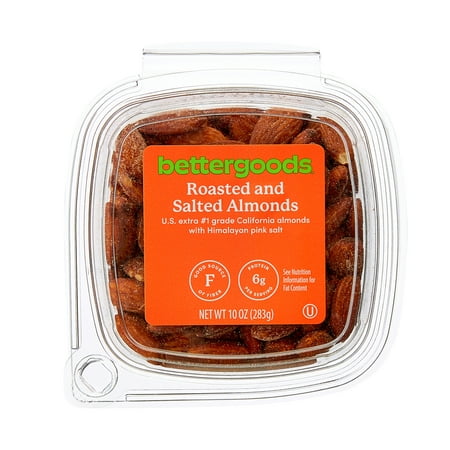 bettergoods Roasted and Salted Almonds with Himalayan Pink Salt, 10 oz
