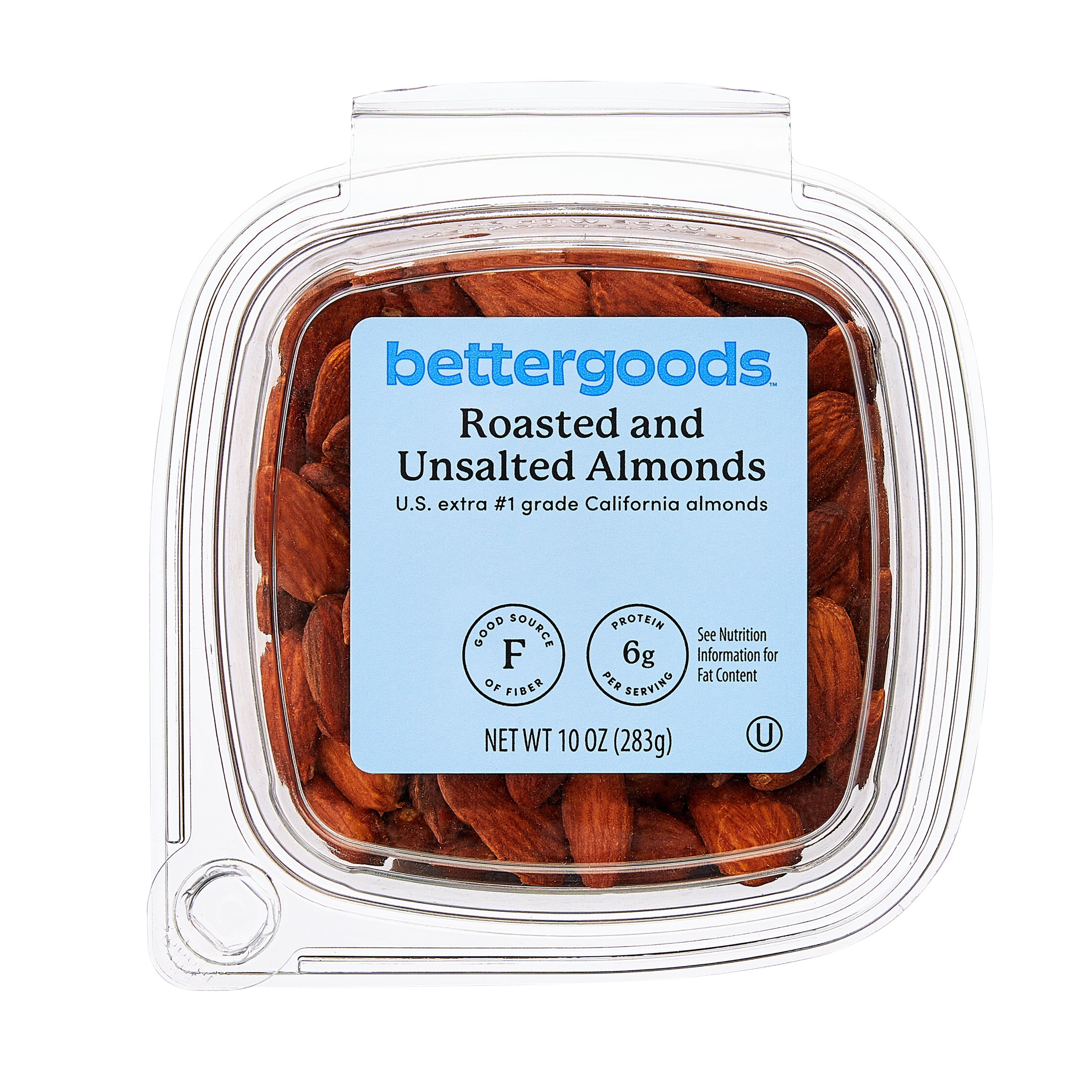 bettergoods Roasted and Unsalted Almonds, 10 oz