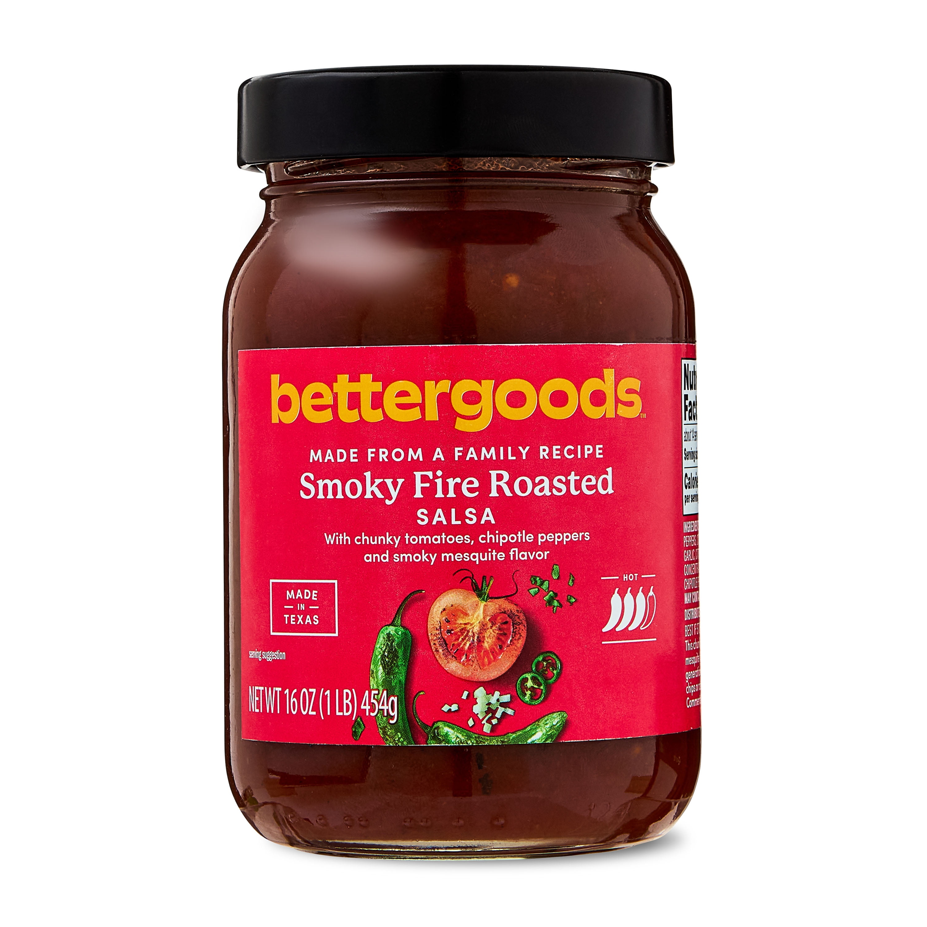 bettergoods Smoky Fire Roasted Salsa, Hot, 16 oz, Jar