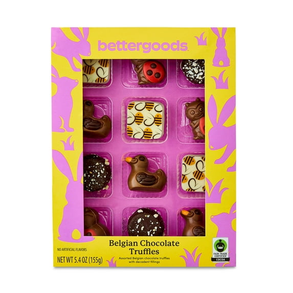 bettergoods Springtime Belgian Chocolate Truffles, 5.4 oz, 12 Count