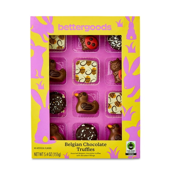 bettergoods Springtime Belgian Chocolate Truffles, 5.4 oz, 12 Count