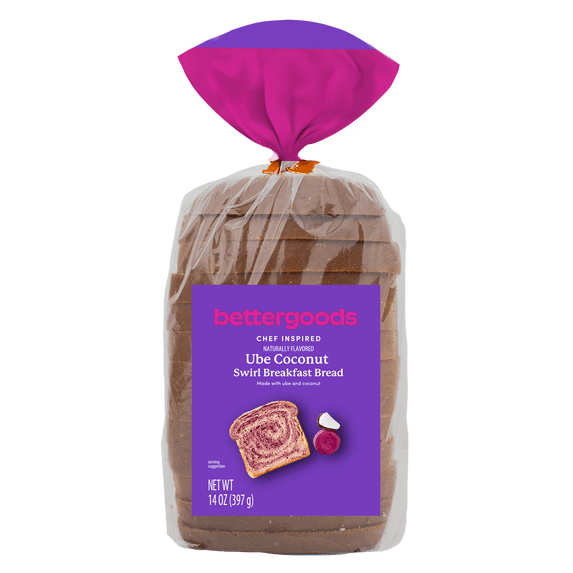 bettergoods Ube Coconut Breakfast Bread, 14 oz - Walmart.com