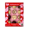 thumbnail image 1 of bettergoods Valentine's Day Belgian Chocolate Truffles, 5.82 oz, 12 Count, 1 of 7