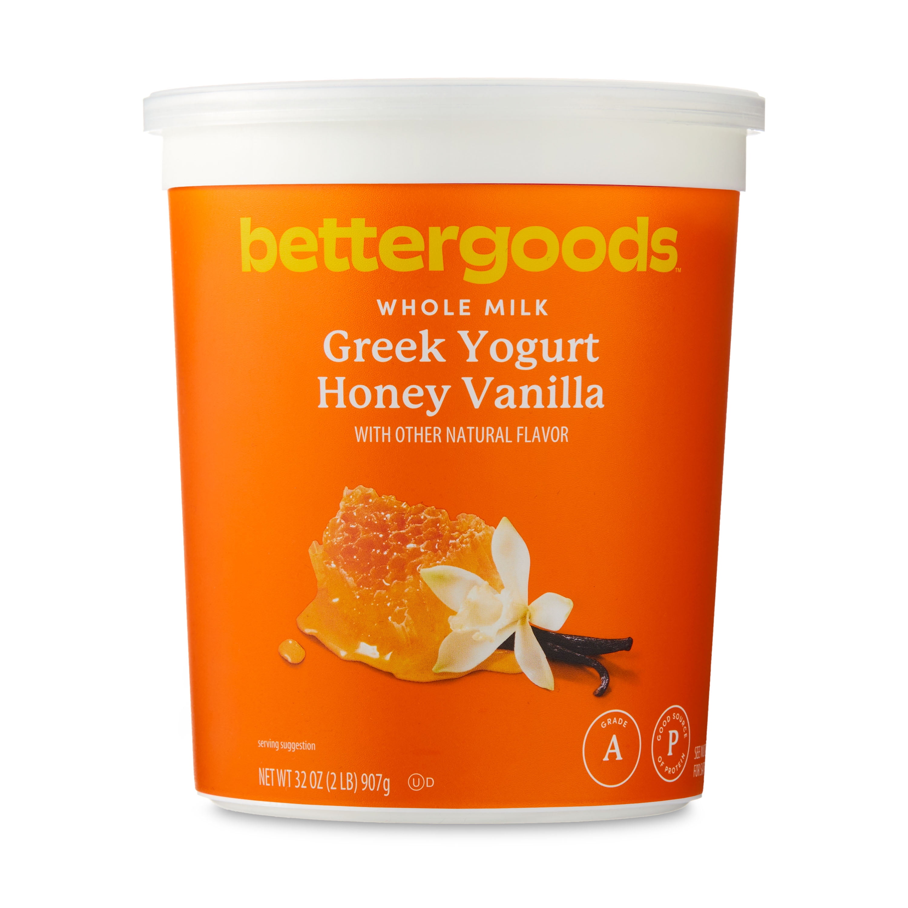 bettergoods Whole Milk Honey Vanilla Greek Yogurt, 32 oz