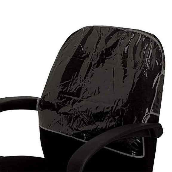Betty Dain Deluxe Chair Back Cover, Round, Prevents Damage To Spa/Salon Upholstery From Stains, Chemicals, Moisture, and Wear, Fits Most Salon Chairs, Black, 21.5 x 16 x 3
