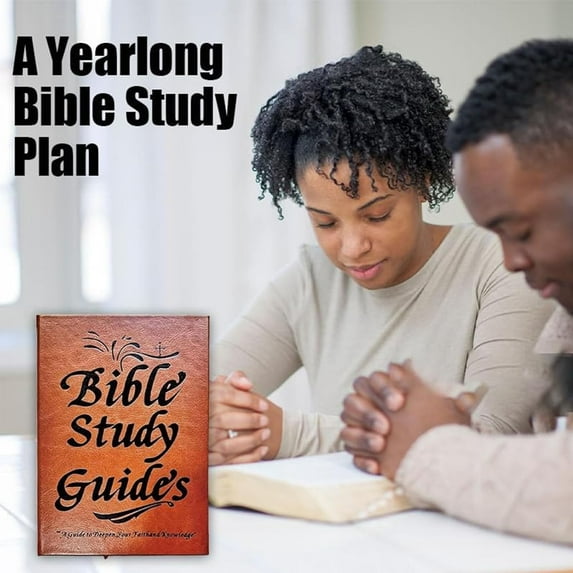 beuhugas 66-Page Bible Study Guide & Devotional Journal - PU Leather Cover Daily Scripture Quotes, Prayer Reflections to Strengthen Faith