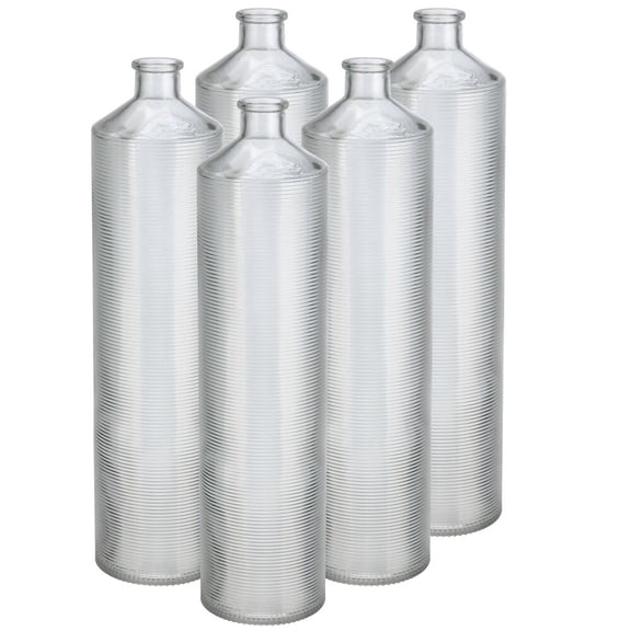 bev by BLACK+DECKER Cocktail Maker Glass Liquor Dispenser Bottles, Dishwasher Safe, 5 Pack (BEWB105)